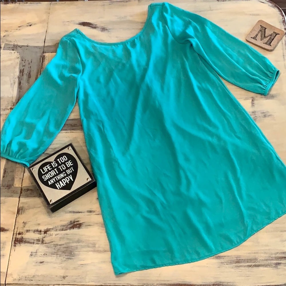 Teal Shift Dress